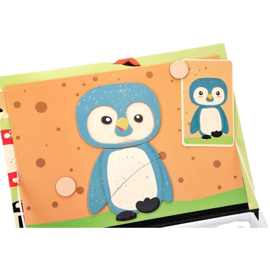 Extralink Kids, magnetilised puslesed lastele, raamat, pusle, 68 tk. Loomad – 5