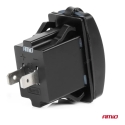 Ūdensizturīgs laivas formas telefona lādētājs ar sarkanu LED apgaismojumu, 2×USB 12/24V AMIO-04228 Ūdensizturīgs laivas formas telefona lādētājs ar sarkanu LED apgaismojumu, 2×USB 12/24V AMIO-04228