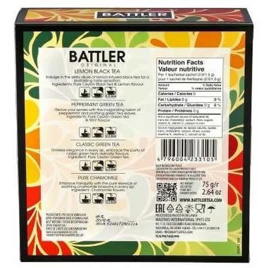 Battler Original Assortment Tea Sampler BO-GL-8005, 40 gab. – 5
