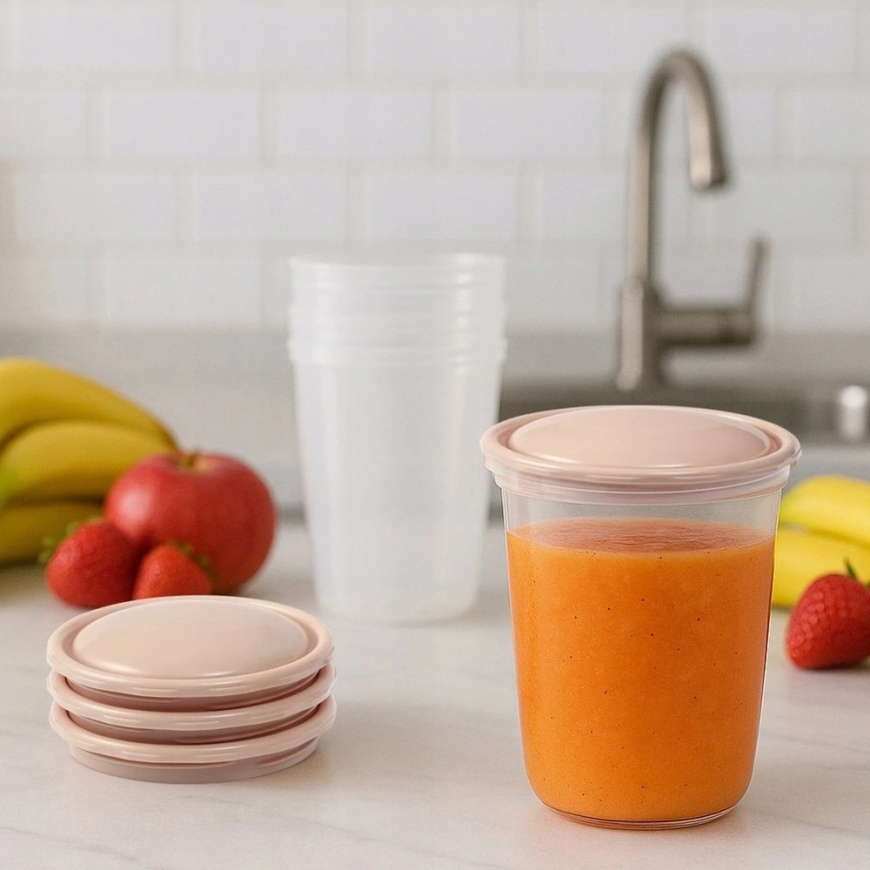Baby Ono BabyOno mātes piena sulām pārtikas trauki 4 gab. 200 ml krēmveida 1028/01 – 5