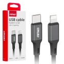 AMiO AMIO-03904 tietojen siirtoon ja lataukseen tarkoitettu kaapeli | USB-C to Lightning | 20W | 1m AMiO AMIO-03904 tietojen siirtoon ja lataukseen tarkoitettu kaapeli | USB-C to Lightning | 20W | 1m