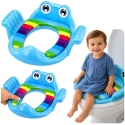 Lean Toys Детский вставной туалетный сиденье с мягким сиденьем и ручками, синий, 38 x 35 см Lean Toys Детский вставной туалетный сиденье с мягким сиденьем и ручками, синий, 38 x 35 см