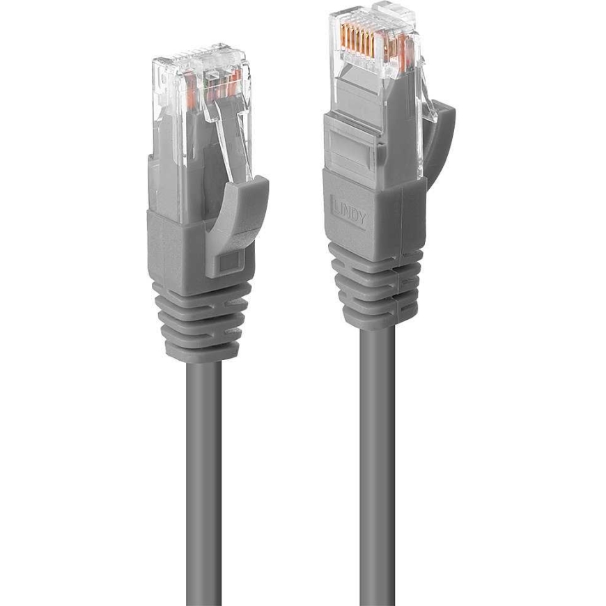 Network Cable - LINDY Cat.6 U/UTP LSZH Network Cable, RJ45, M/M, 250MHz, 26AWG, 10 m, Gray – 2
