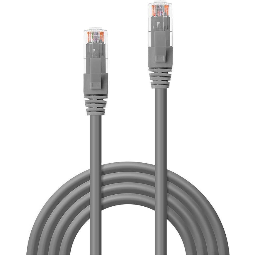 Network Cable - LINDY Cat.6 U/UTP LSZH Network Cable, RJ45, M/M, 250MHz, 26AWG, 10 m, Gray – 3