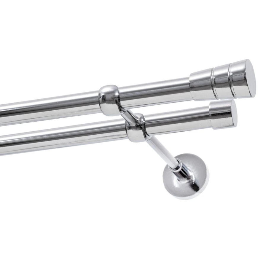 Decastyl Double Curtain Rod FI 19 mm Chromed 480 cm Cone KOWALSKI