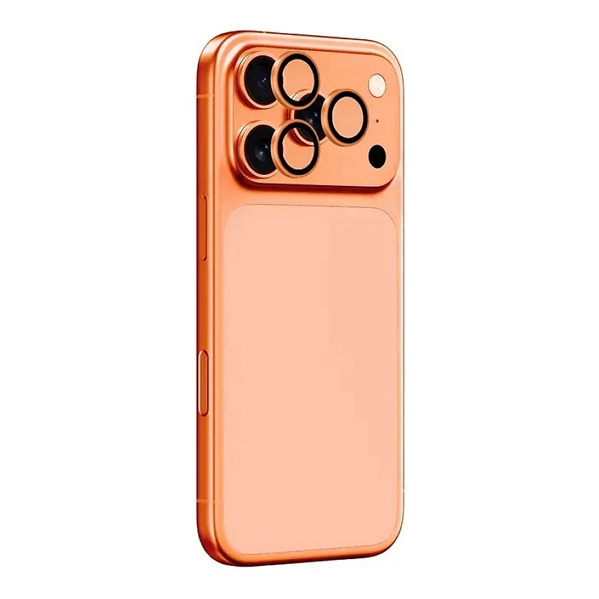 AmazingThing AR сапфировая камера линза стекло для iPhone 17 Pro / Pro Max - с оранжевой рамкой – 3