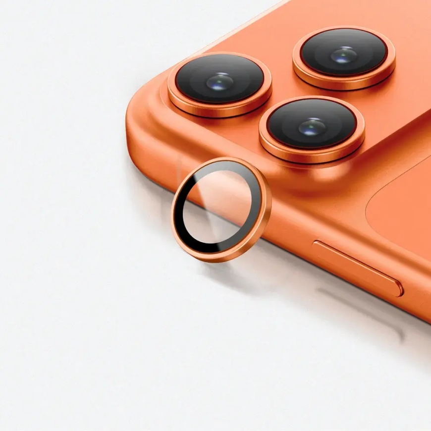 AmazingThing AR сапфировая камера линза стекло для iPhone 17 Pro / Pro Max - с оранжевой рамкой – 4
