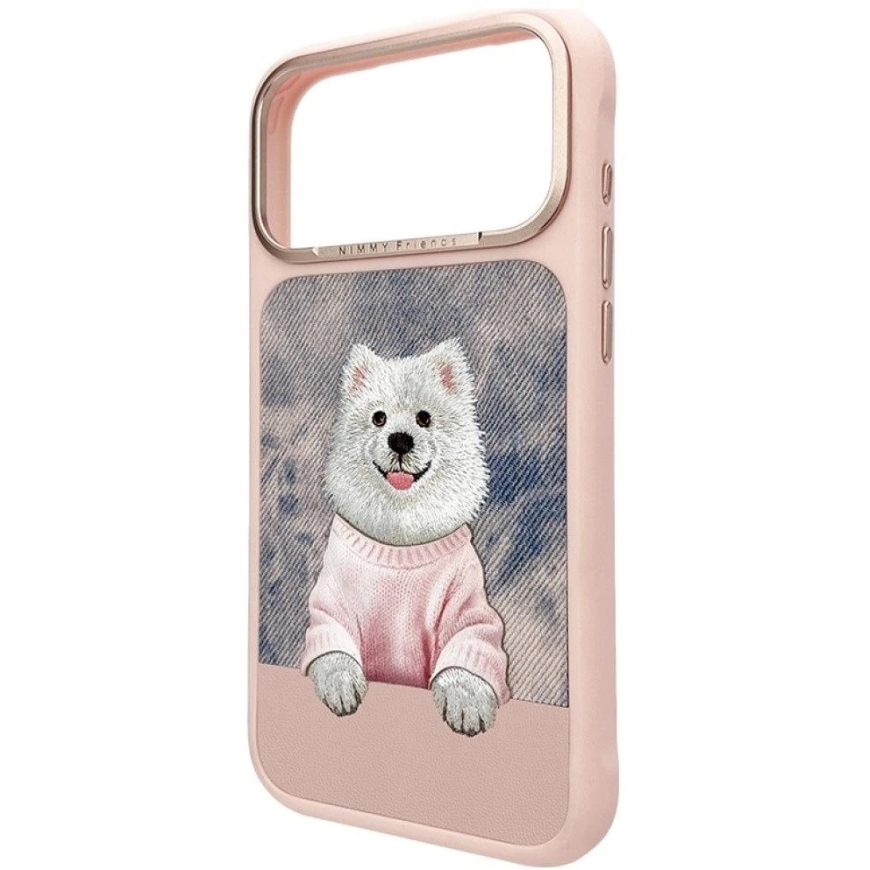 NIMMY Gentle Pets Series koera kest, ühilduv MagSafe'iga, mõeldud IPHONE 18 Pro Max/17 Pro Max roosa – 4