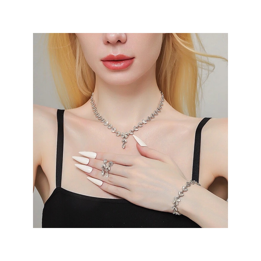 Troli Aroomi neelav kristallidest ehtekomplekt (kaelakee, käevõru, kõrvarõngad) – 4