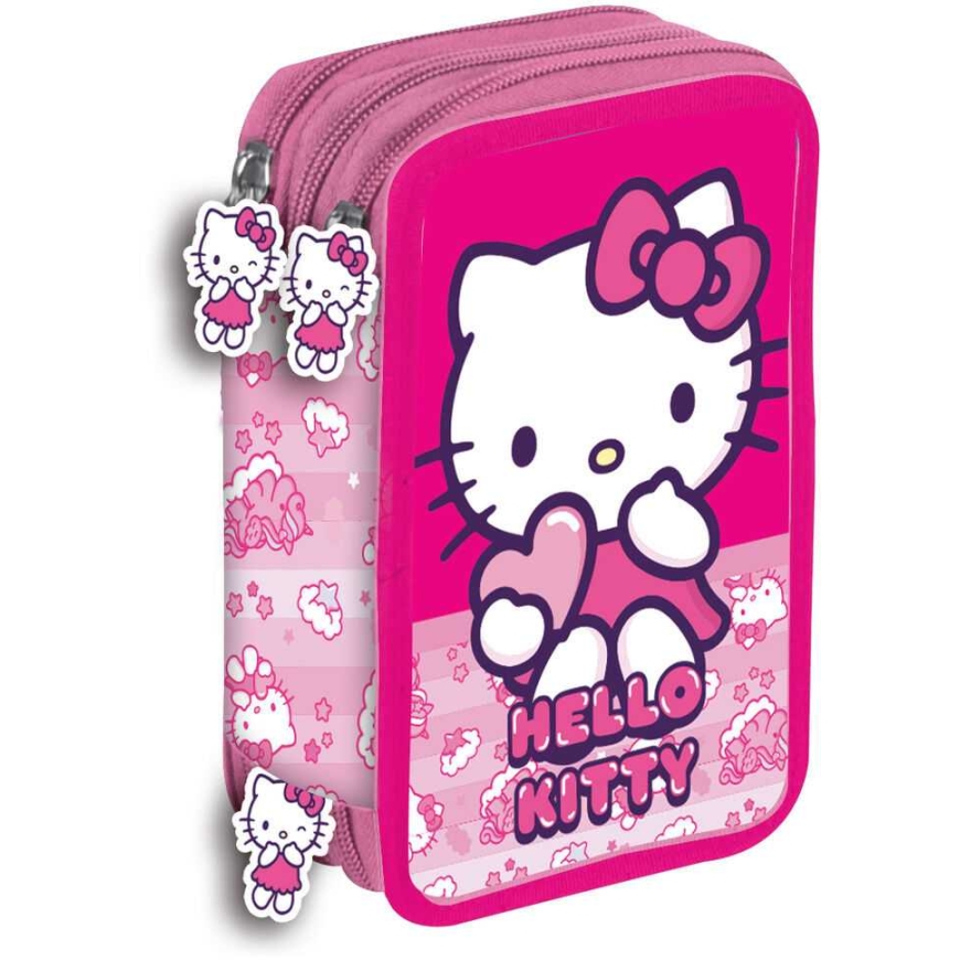 Manenti Hello Kitty kolmekordne pliiatsikohver