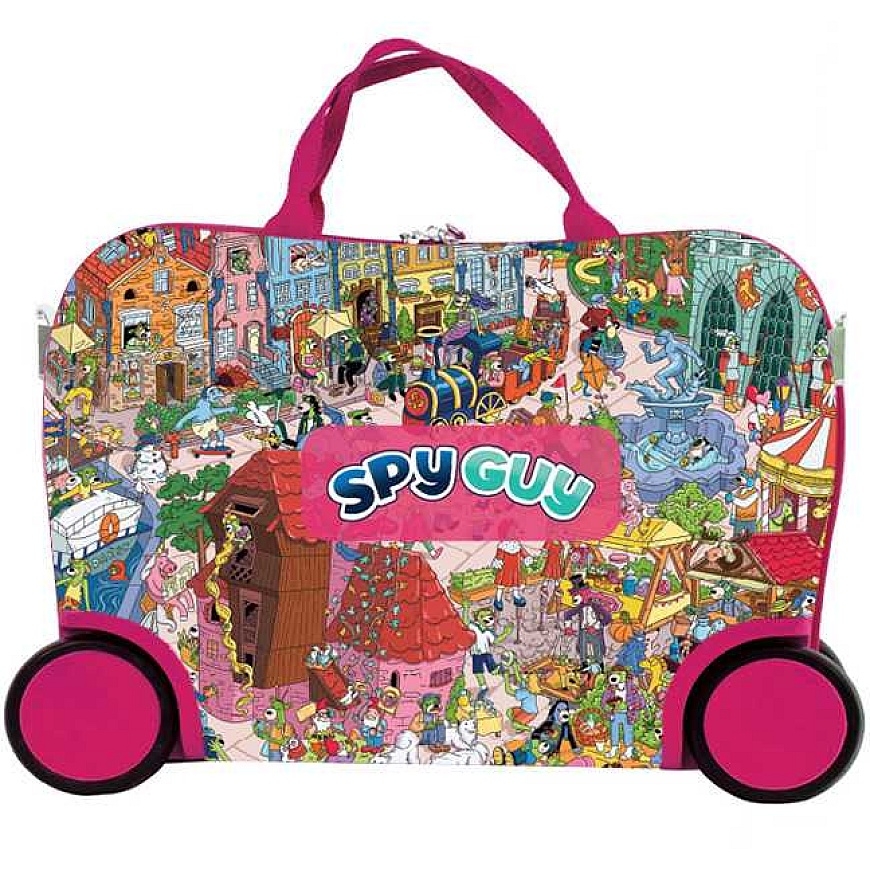 Travel Trefl Suitcase Kids Rolling Suitcase Spy Guy – Mission: The Lost Gdansk Treasures – pink small – 2