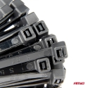 Mustast plastist kaablisidurid pikkade, 60 tk komplekt. AMIO-04315