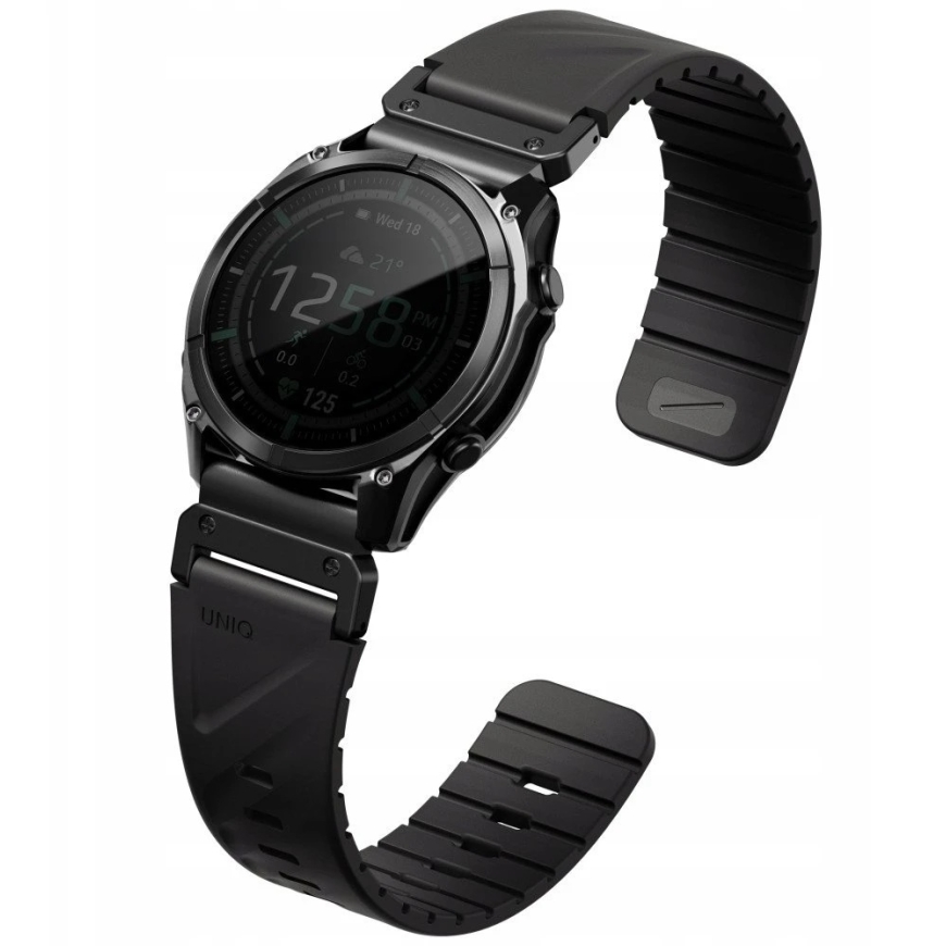 UNIQ Fluo x Smart-Fit ranneke Garmin 26mm musta väri – 2