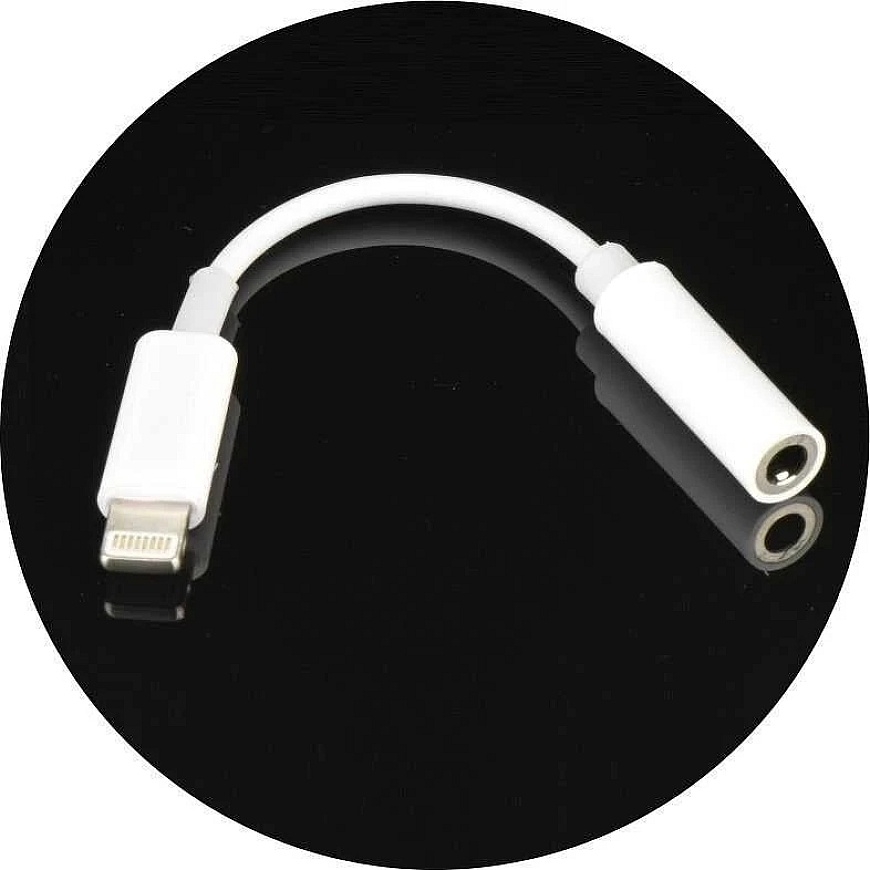 OEM адаптер AUX Lightning (мужской) на разъем 3,5 мм (женский) BOX белый – 2