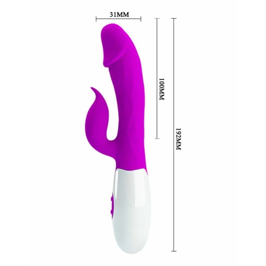 Dvigubos stimuliacijos vibratorius Pretty Love Peter, 10 cm – 5