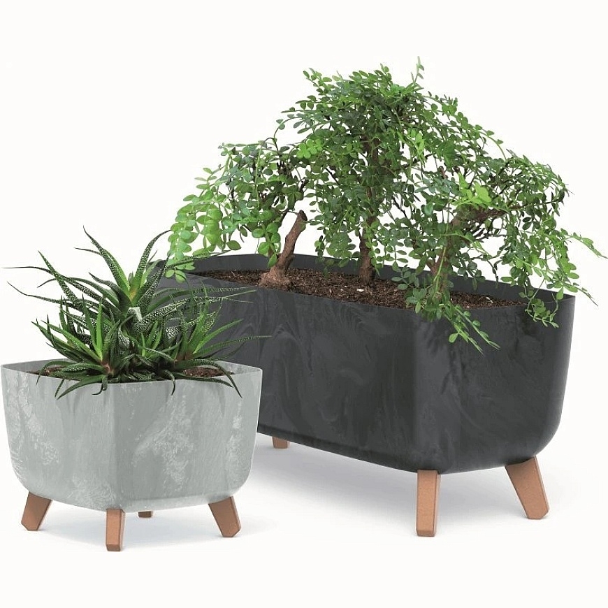 Prosperplast Gracia ruutvormi istutusalus DGQL300E-S433, Värv antriit, Prosperplast, Mõõtmed 29x29x22 cm – 2