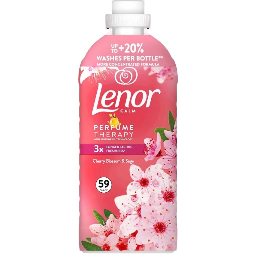 LENOR Cherry Blossom & Sage Fabric Softener, 59 washes, 1239ml