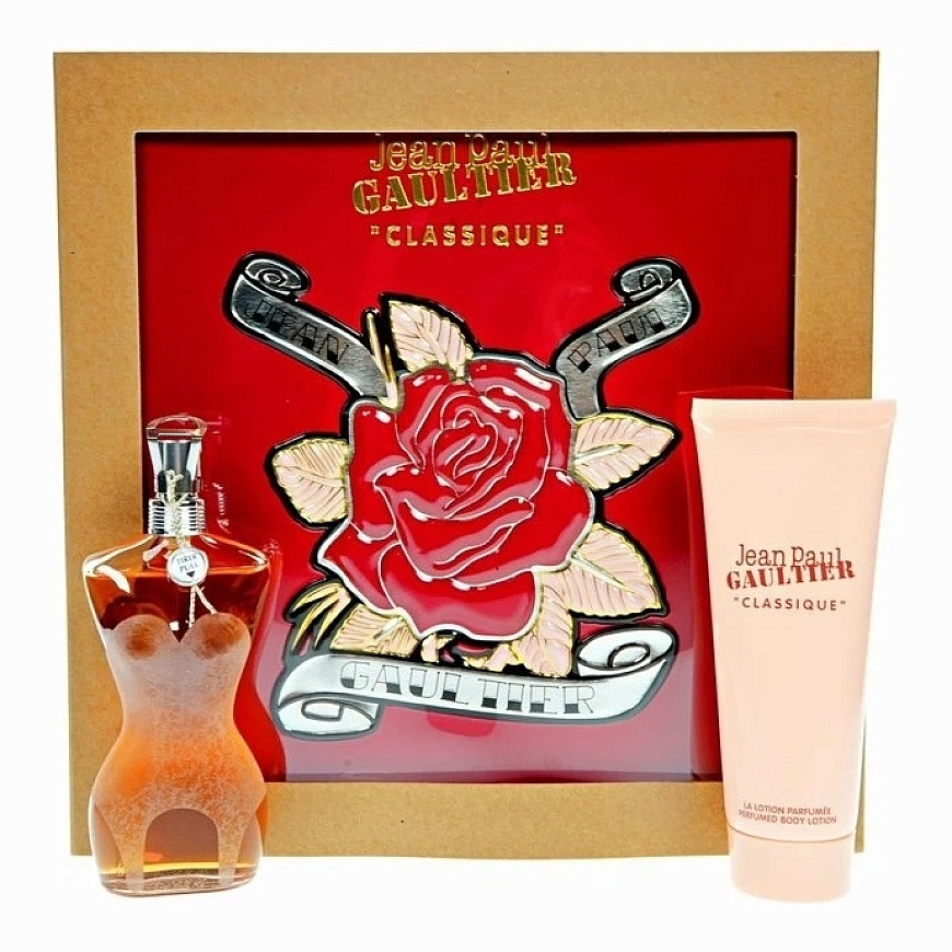 Набор Jean Paul Gaultier: Classique Eau De Parfum для женщин, 50 мл + Увлажняющее молочко для тела Classique, 75 мл
