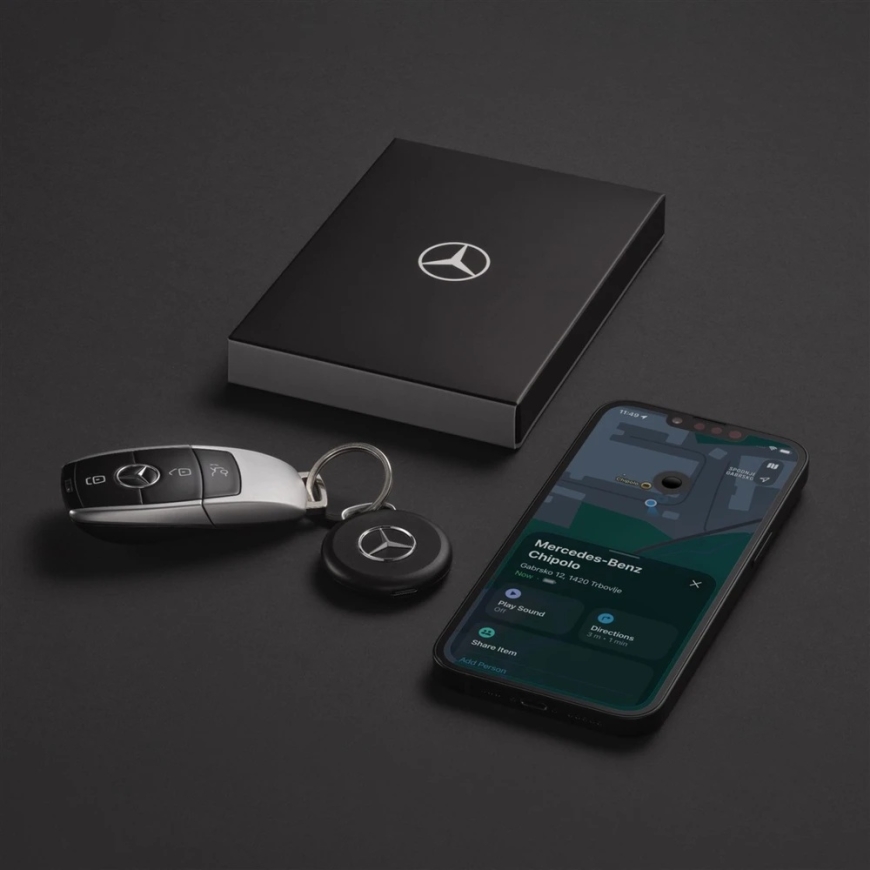 Chipolo LOOP Mercedes – rechargeable "Bluetooth" tracker with a silicone loop, designed for iOS and Android, black – 5
