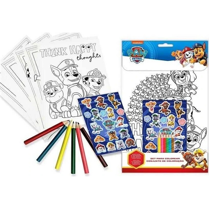 Lasten lisensointi Paw Patrol -värityskirja + lisätarvikkeet