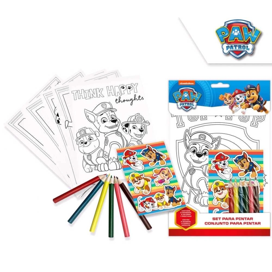 Bērnu licences Paw Patrol krāsojamā grāmata + piederumi – 5