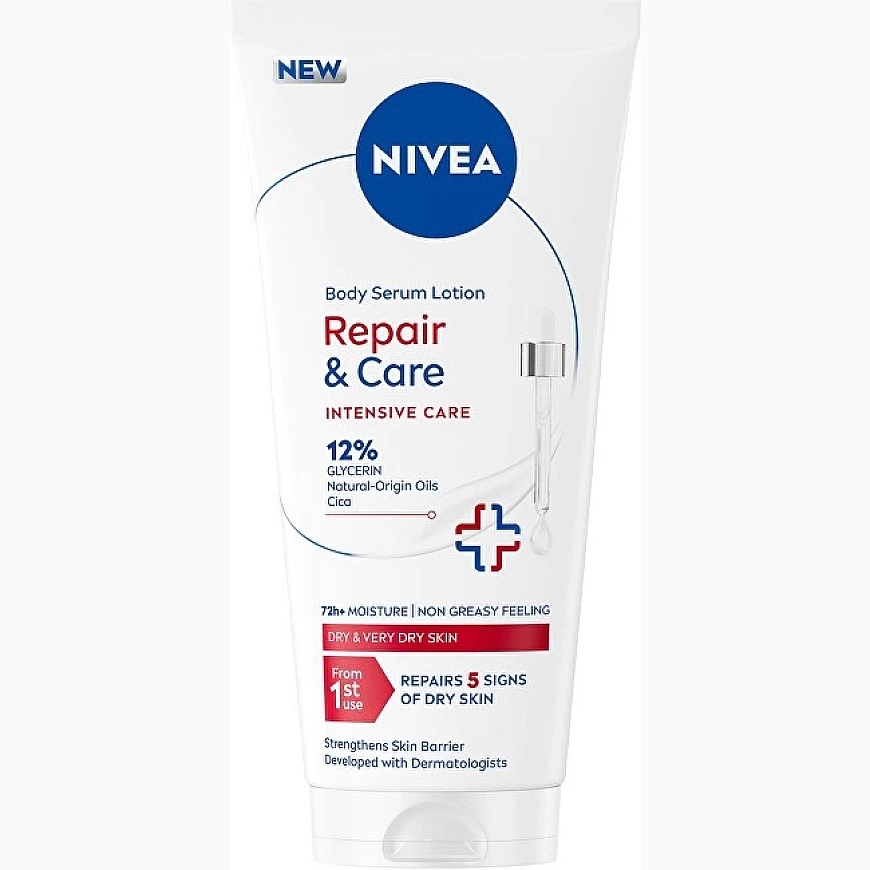 Nivea Восстанавливающая и уходовая сыворотка-лосьон для тела 200 мл