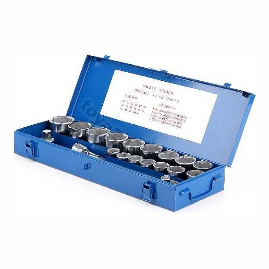 Vorel 3/4" võtmete ja pea komplekt 21tk – 4