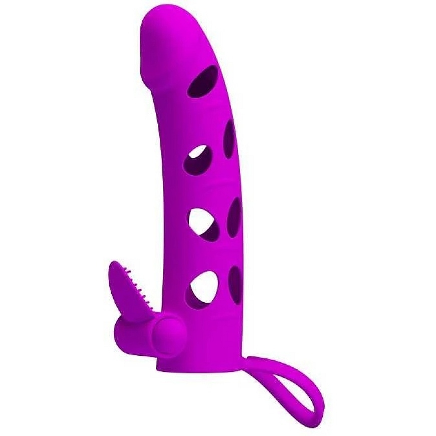 PRETTY LOVE – vibrating penis sleeve with ball strap