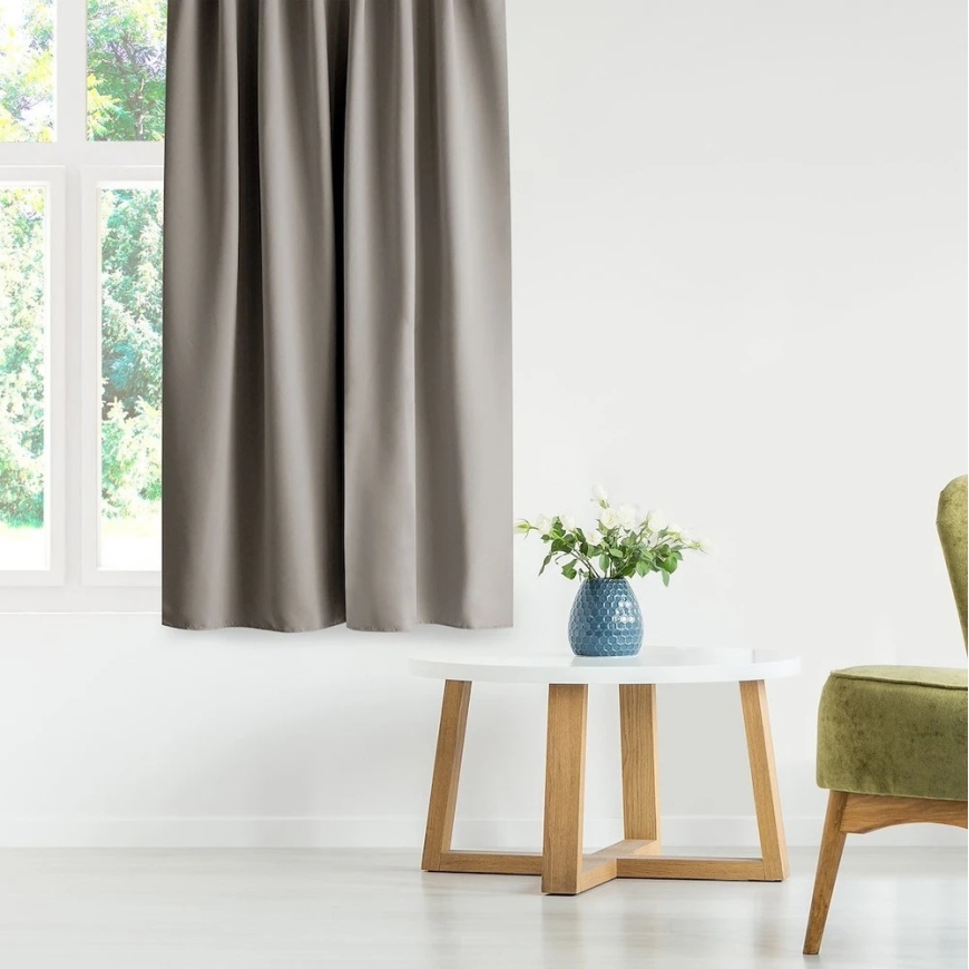 Samta aizkars ar cilpām AmeliaHome 200 × 250 cm, pelēks – 4