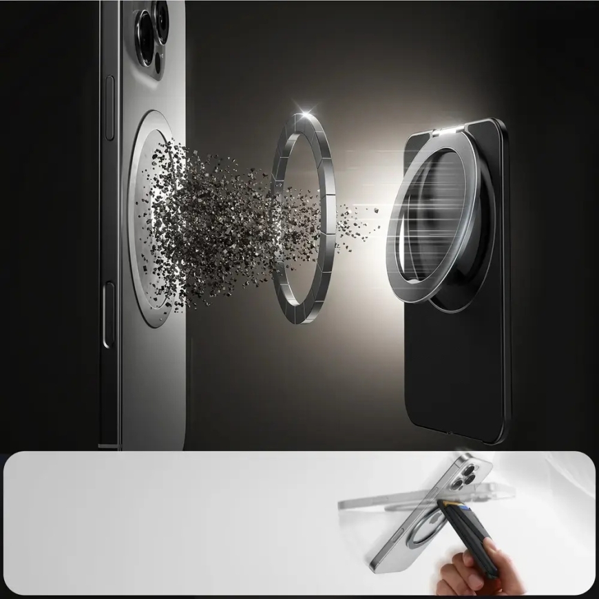 Joyroom JR-ZS432 magnētiskais maks, saderīgs ar MagSafe - melns – 2