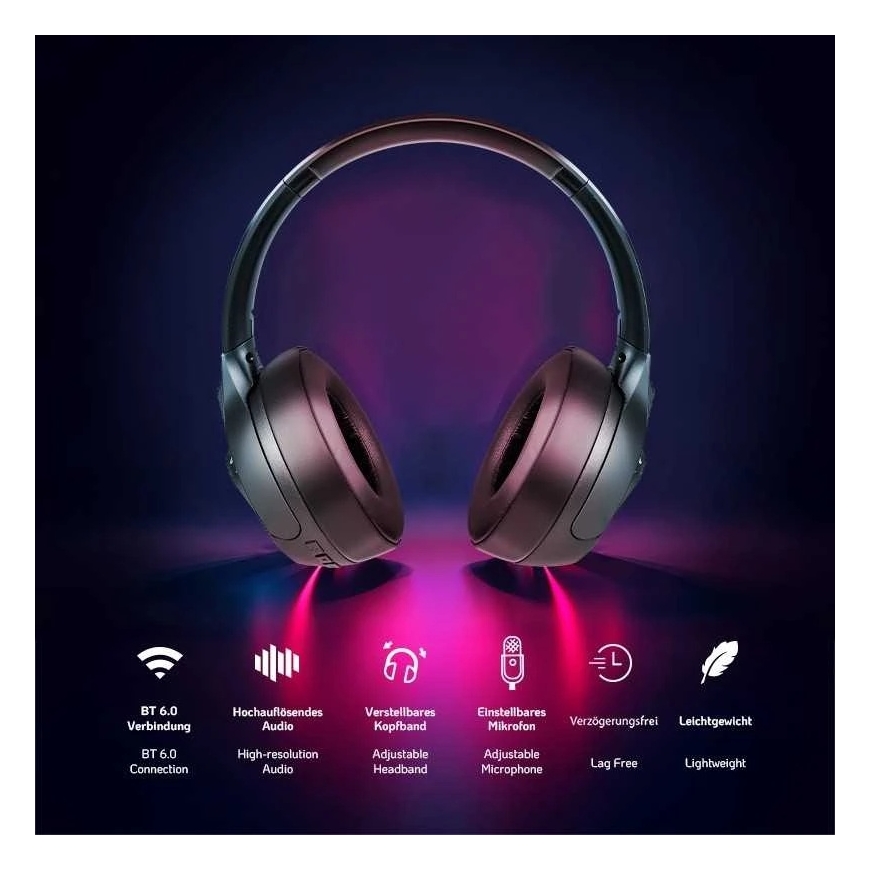 LogiLink Headphones with Microphone bt6.0, black – 5