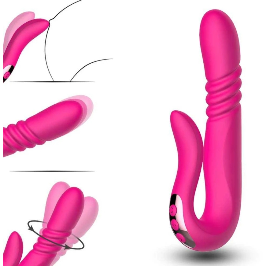 B Series Cute B Series Cute Deluxe Twirling Vibrating Thruster Red – 4