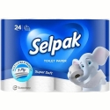 Toilet paper SELPAK, 3 ply, 150 sheets per roll, 18.6 m, white, 24 pcs/pack Toilet paper SELPAK, 3 ply, 150 sheets per roll, 18.6 m, white, 24 pcs/pack