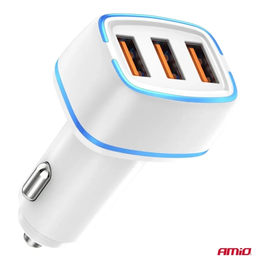 AMiO AMiO-03889 auto lādētājs | 30W | USB-A – 3