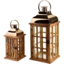 Mondex Since 1986 LEVI GOLD Komplekts 2 laternas 19,5x19,5x45cm/13,5x13,5x30,5cm
