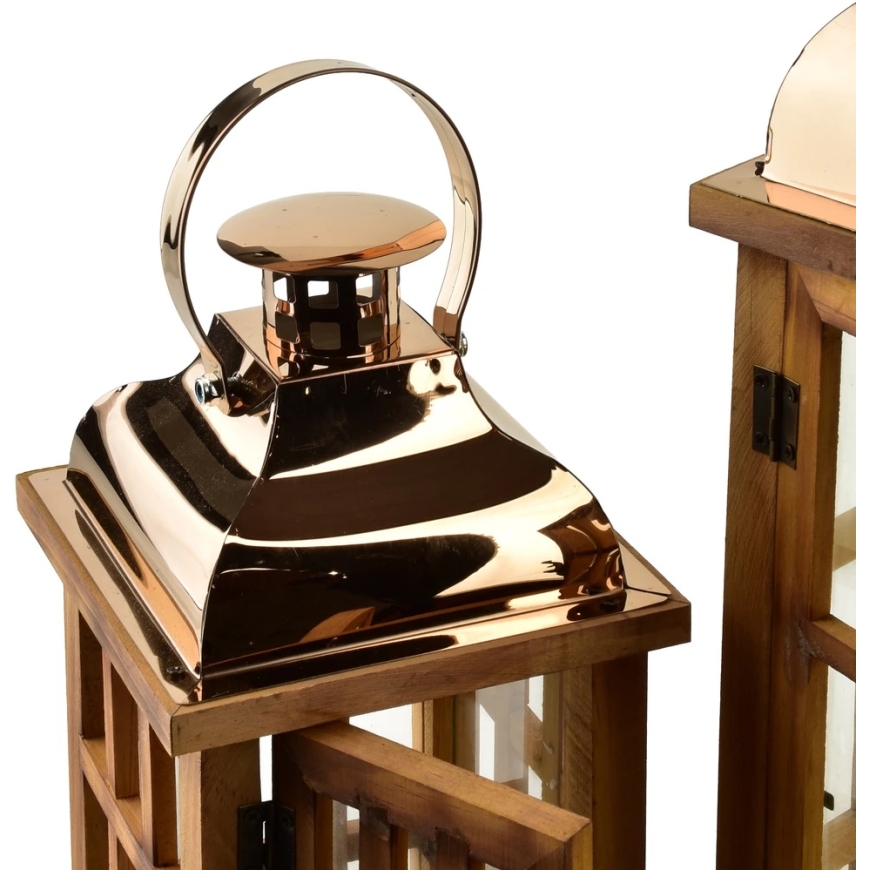 Mondex Since 1986 LEVI GOLD Комплект 2 фонарей 19,5x19,5x45см/13,5x13,5x30,5см – 4