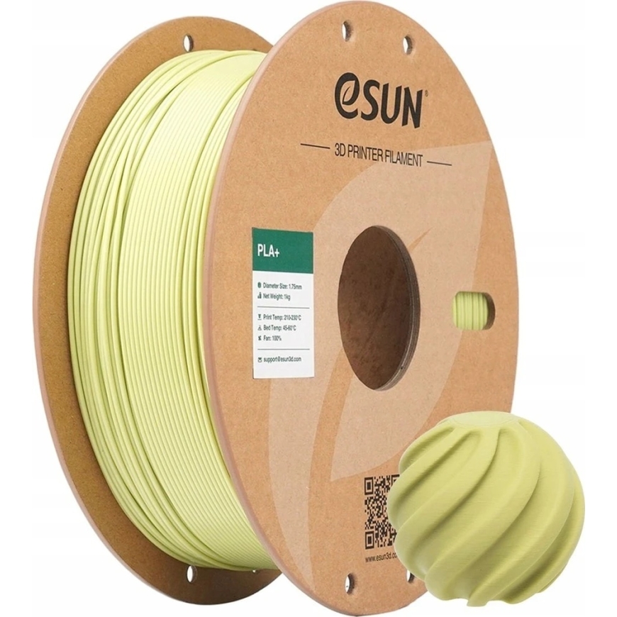 eSUN PLA+ plastmasa 1.75 mm 1kg – sinepjuža zaļa – 3