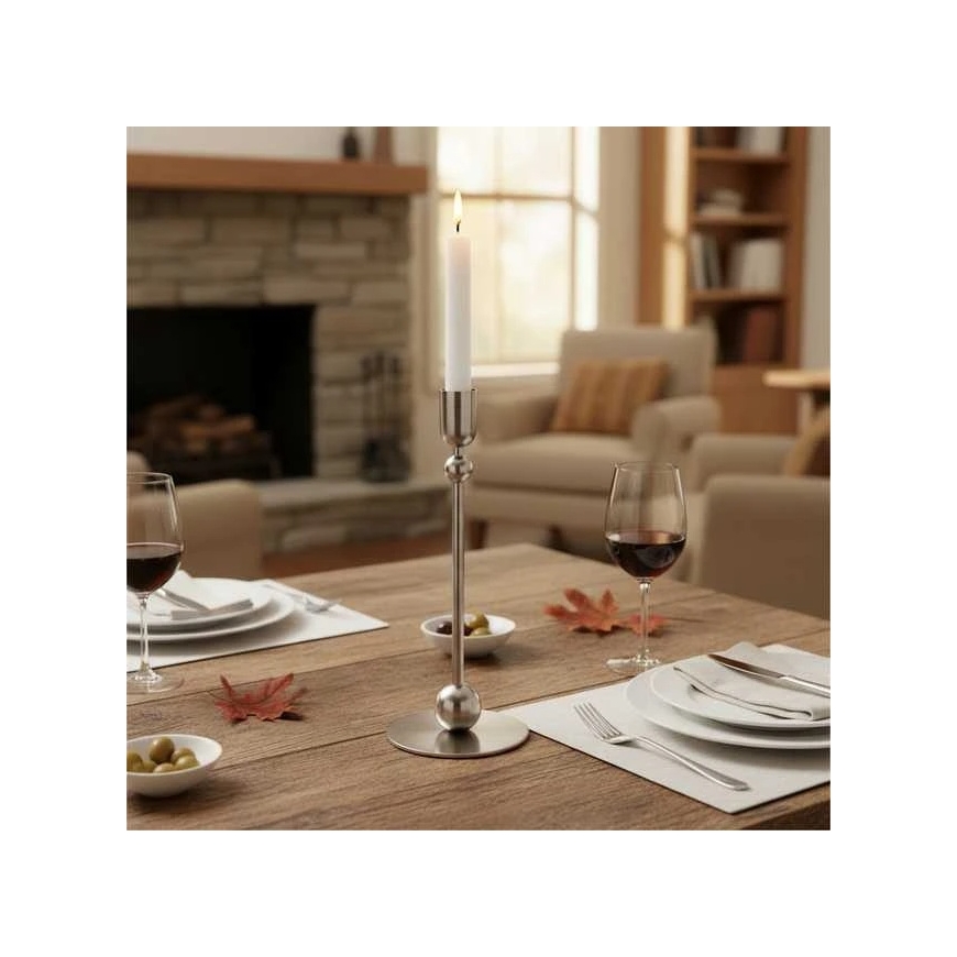 Home Styling Collection Decorative Candle Holder, Metal, 23 cm – 2