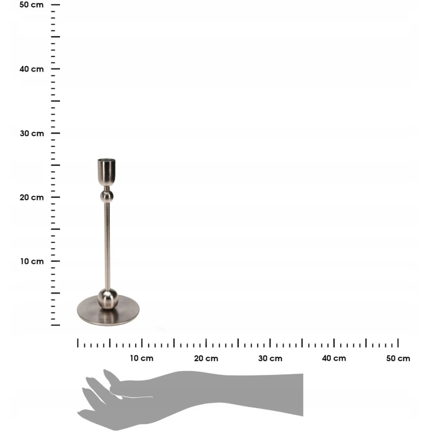 Kodin tyylikokoelma Koristeellinen kynttilänjalka, metalli, 23 cm – 4