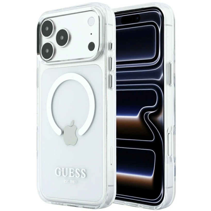 Чехол Guess Metal Outline MagSafe для iPhone 18 Pro Max / 17 Pro Max, серебристый – 2