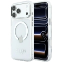 Guess Metal Outline MagSafe kate iPhone 18 Pro Max / 17 Pro Max jaoks, hõbedane