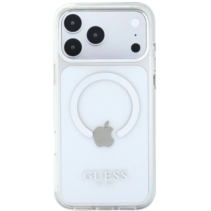 Guess Metal Outline MagSafe kate iPhone 18 Pro Max / 17 Pro Max jaoks, hõbedane – 4