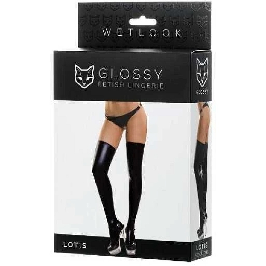 Toyfa Блестящие, блестящие, эффект мокрого вида колготки LOTIS - черные L – 2