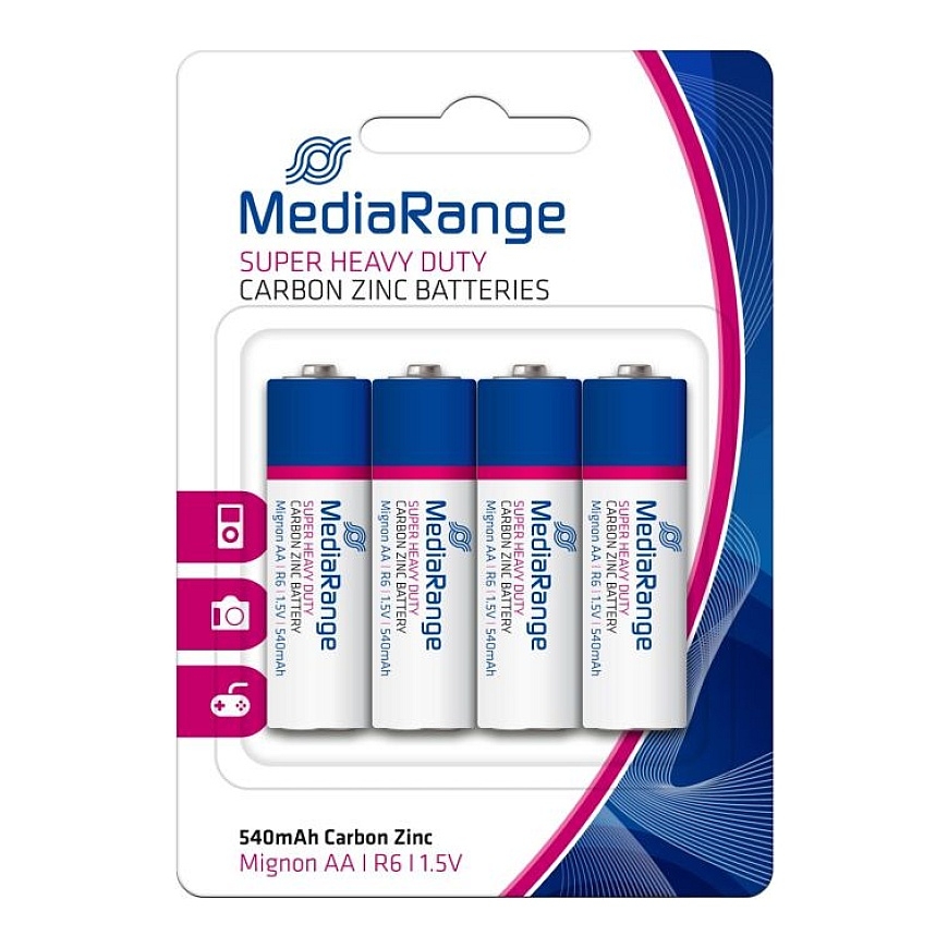 BATTERY CARBON-ZINC AA 1.5V/4PCS MRBAT144