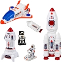 Lean Toys Kosmose mängude komplekt valguse ja heliefektidega, valge, oranž ja sinine Lean Toys Kosmose mängude komplekt valguse ja heliefektidega, valge, oranž ja sinine