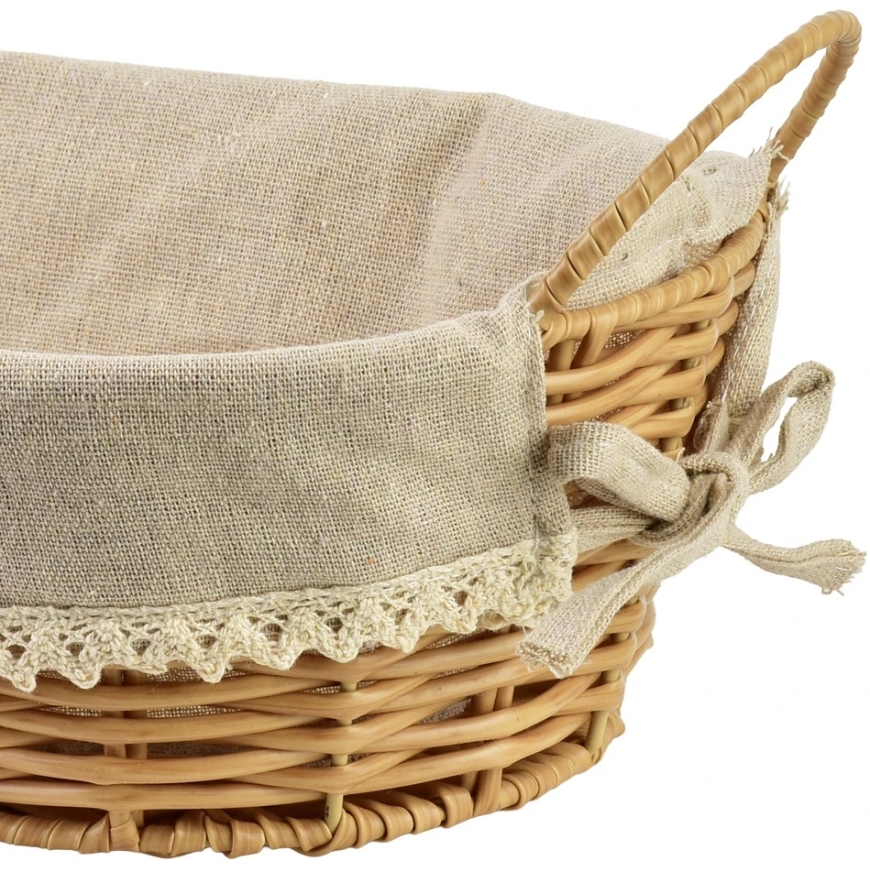 Mondex Since 1986 WILL Bread Basket 30x20x10 cm with Handles, Material: Lace – 3
