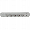 Пластрол 5-розеточный шнур удлинитель schuko с выключателем и портами usb-a и usb-c Пластрол 5-розеточный шнур удлинитель schuko с выключателем и портами usb-a и usb-c