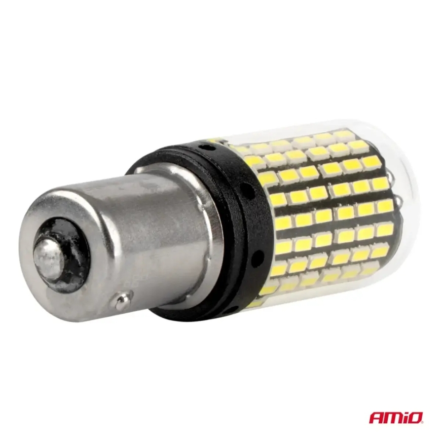 CANBUS LED spuldzes 1156 BA15S P21W R10W R5W 4SMD 1860, baltas, 12V 24V AMIO-04252 – 4