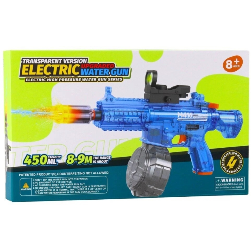 Lean Toys Elektriskais ūdens šautenis M416 ar apgaismojumu 450 ml – 3