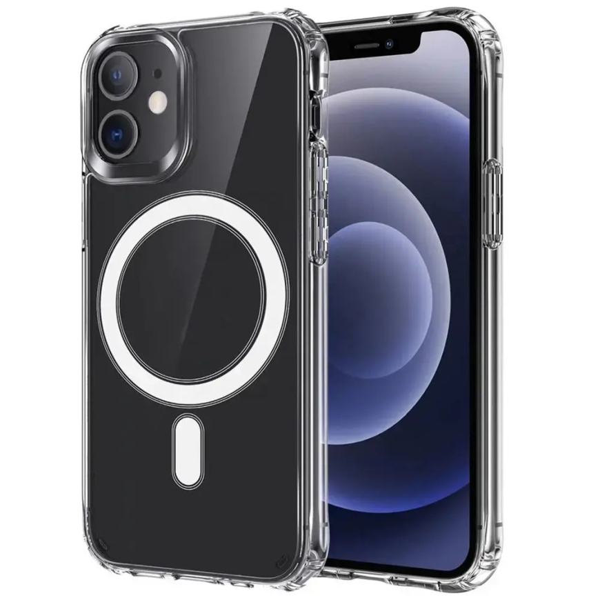 TEL PROTECT MagSilicone чехол с поддержкой MagSafe для телефона iPhone 15 Pro Max прозрачный – 5